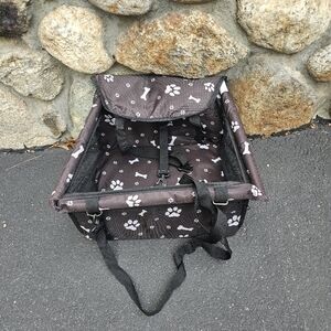 Pet Car Seat with Paw Print Design